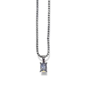 Cadena cubo 2mm con dije zircón