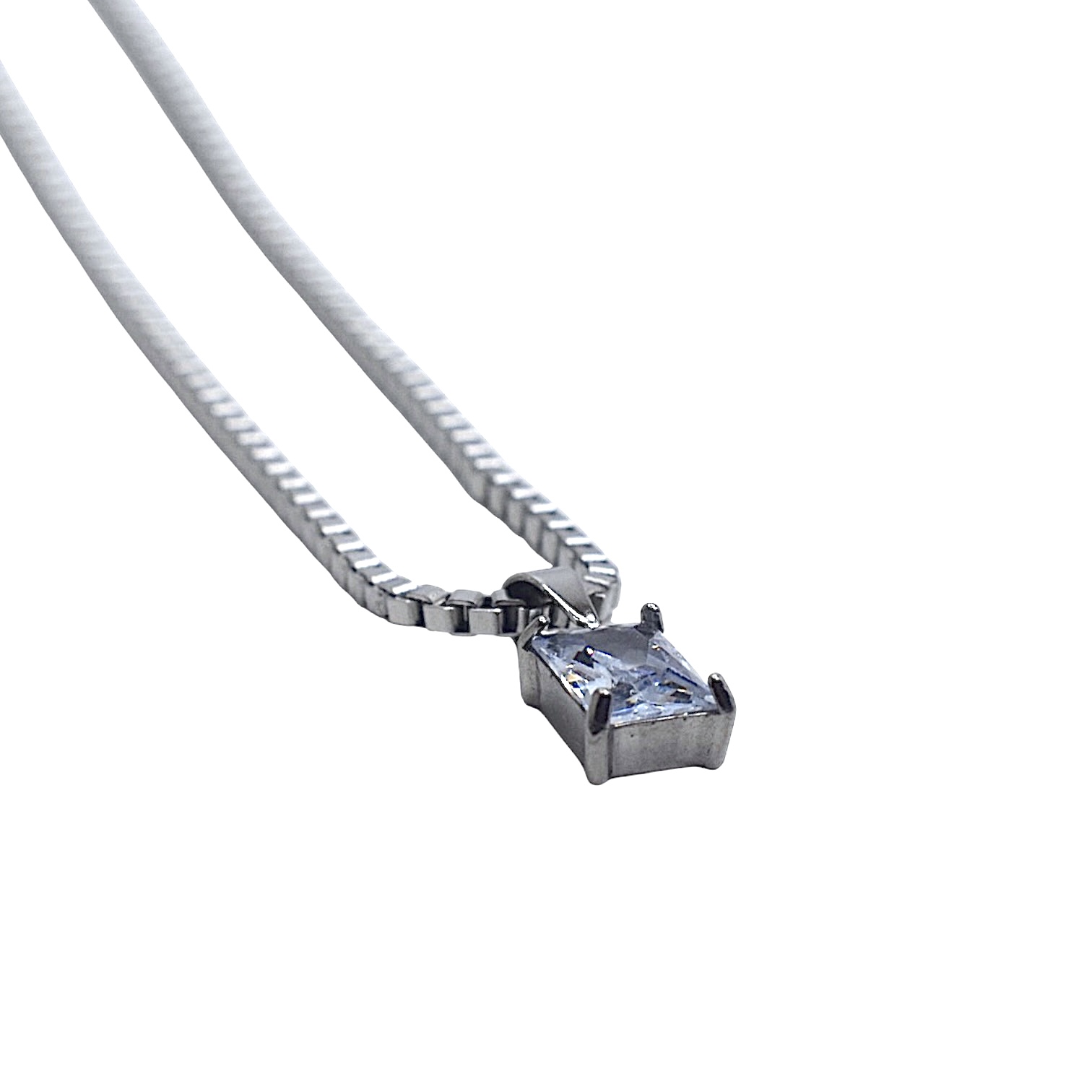 Cadena cubo 2mm con dije zircón - Imagen 3