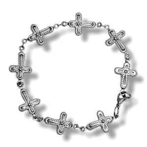 Pulsera cruz chunky europea