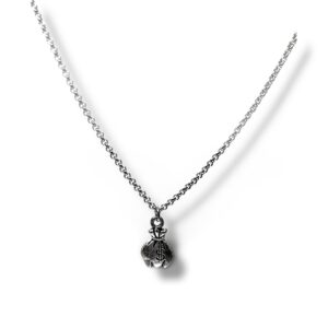 Cadena rolo 2mm con dije bolsa de dinero